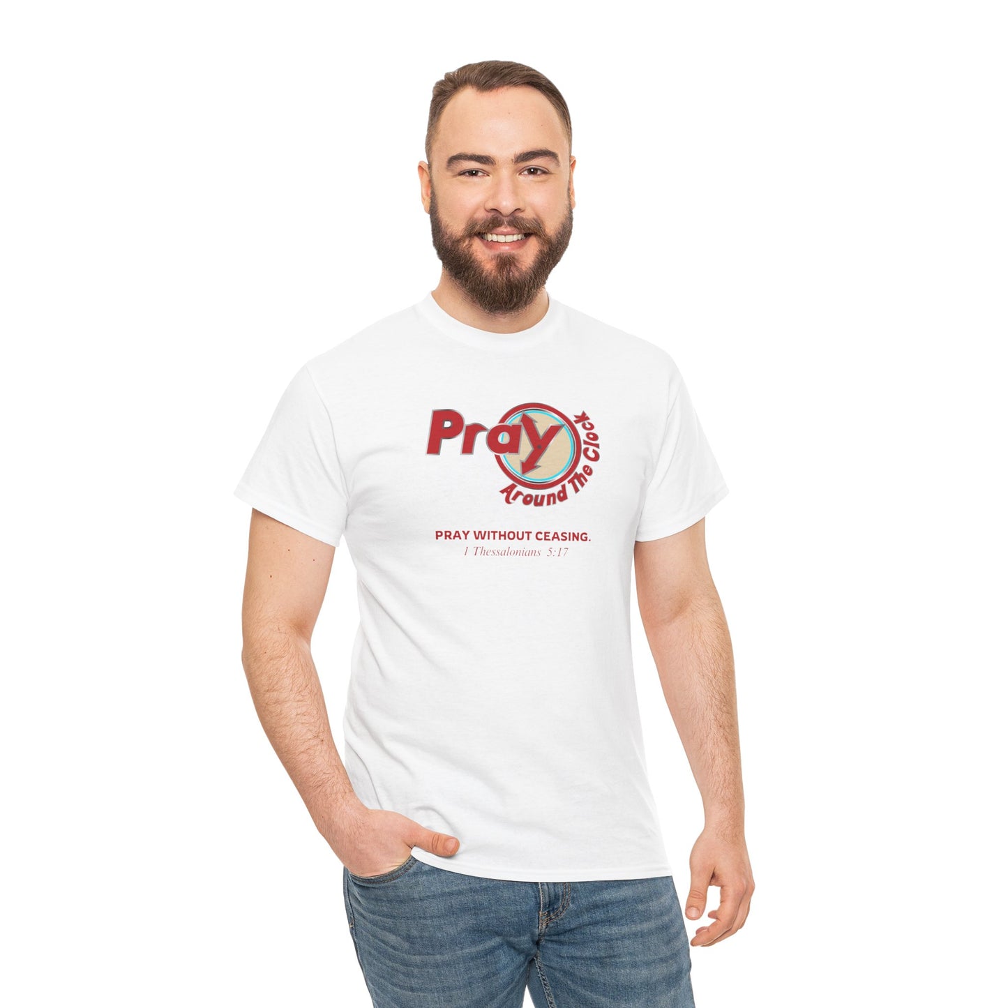 Pray Around the Clock (Colored) - Christian Graphic Women's Cotton Tee | Shop Breaking Curses 101