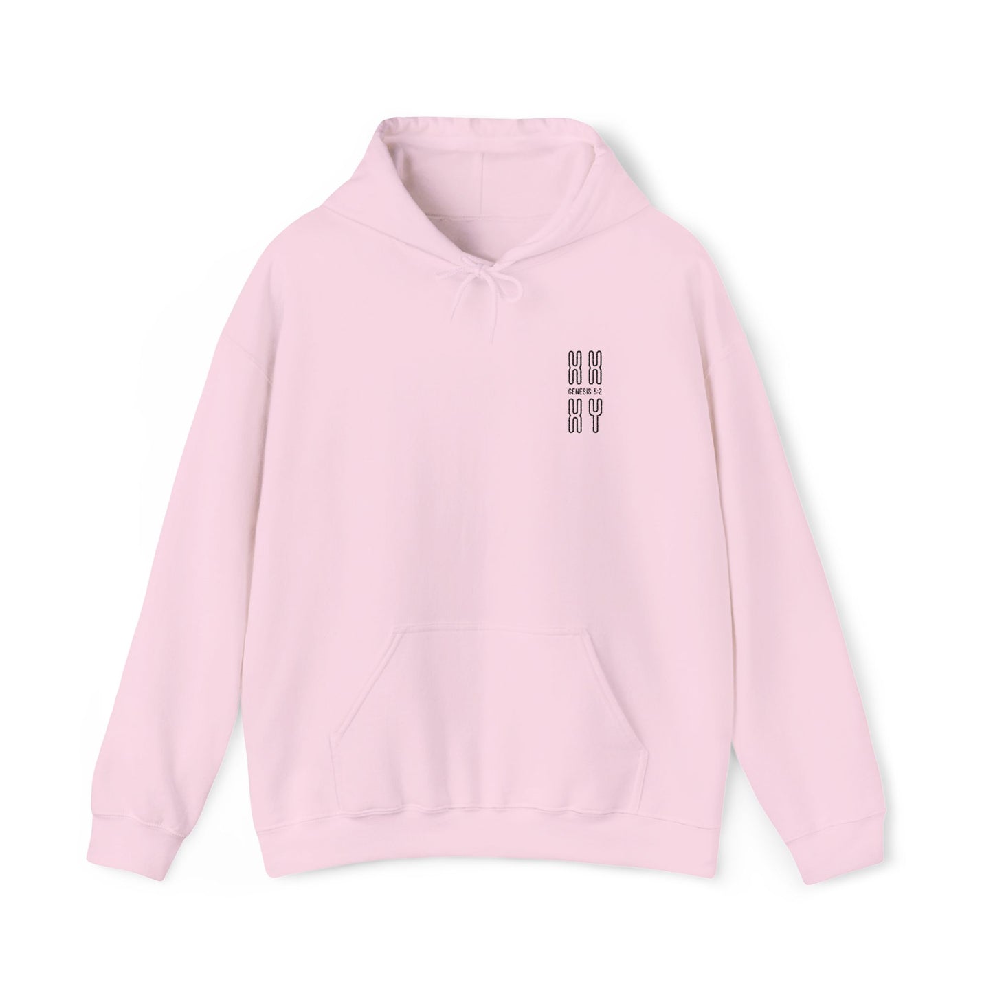 Genesis 5:2 - Embroidered Christian Hooded Sweatshirt