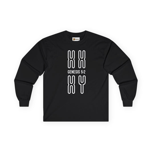 Genesis 5:2 - Bible Verse Graphic Cotton Long Sleeve Tee | Shop Breaking Curses 101