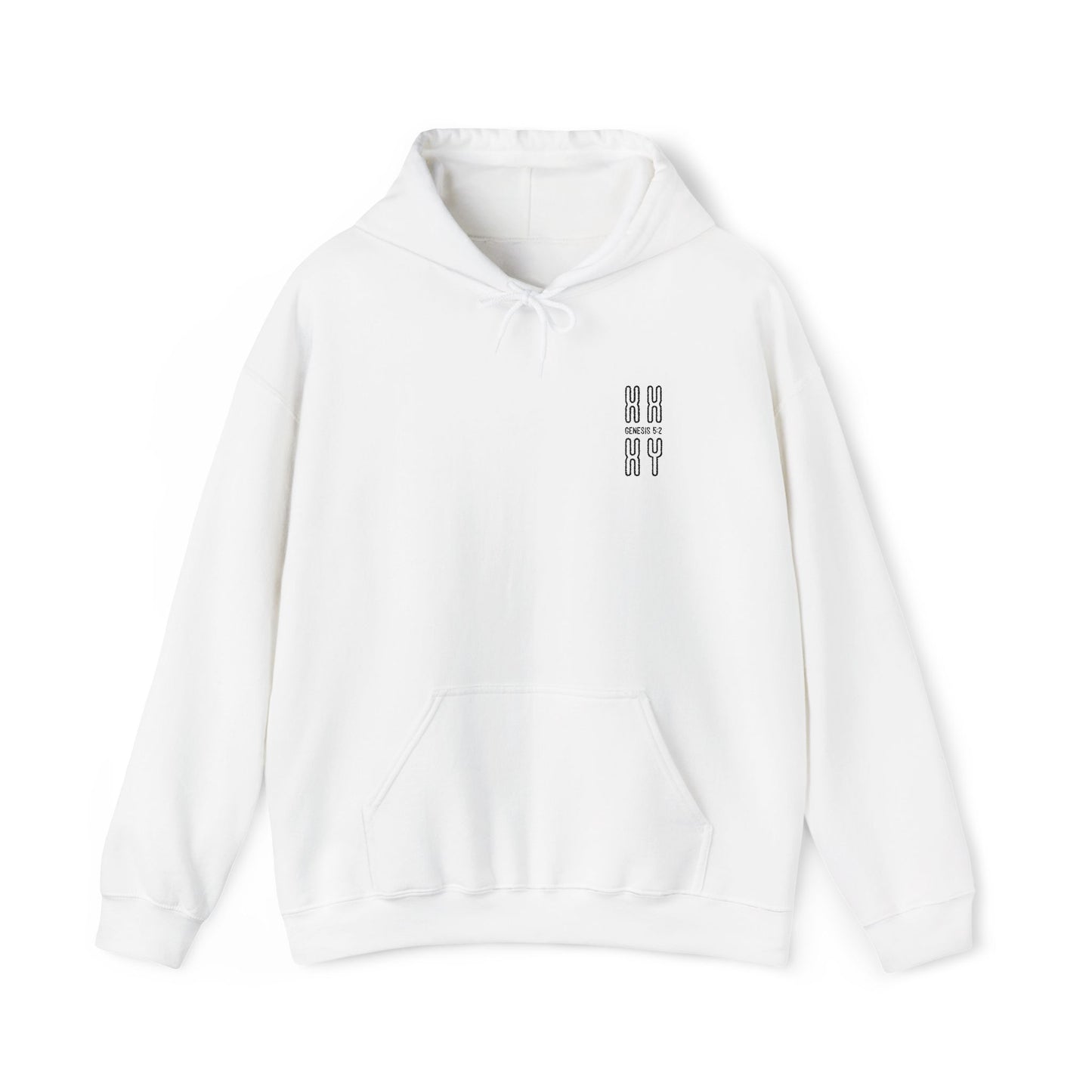Genesis 5:2 - Embroidered Christian Hooded Sweatshirt