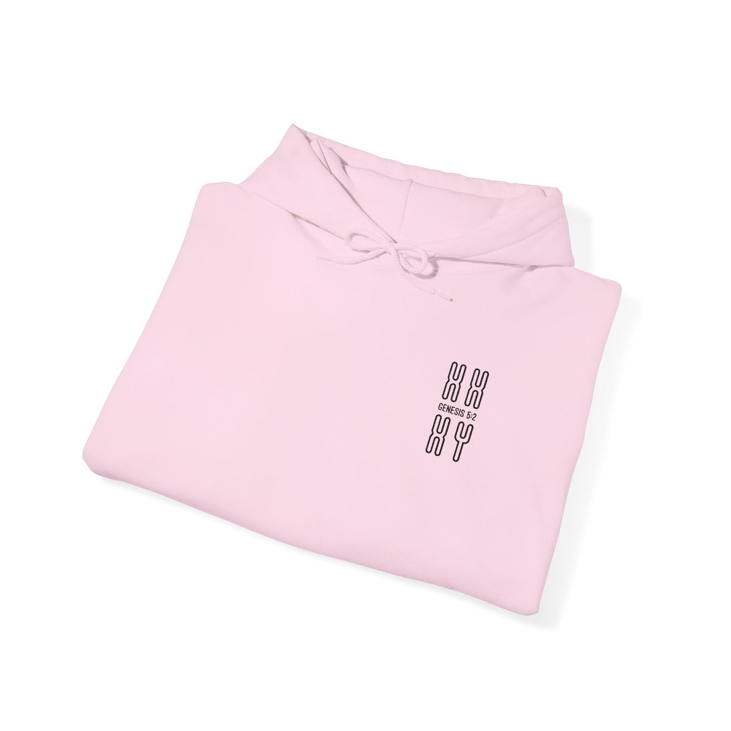 Genesis 5:2 - Embroidered Christian Hooded Sweatshirt