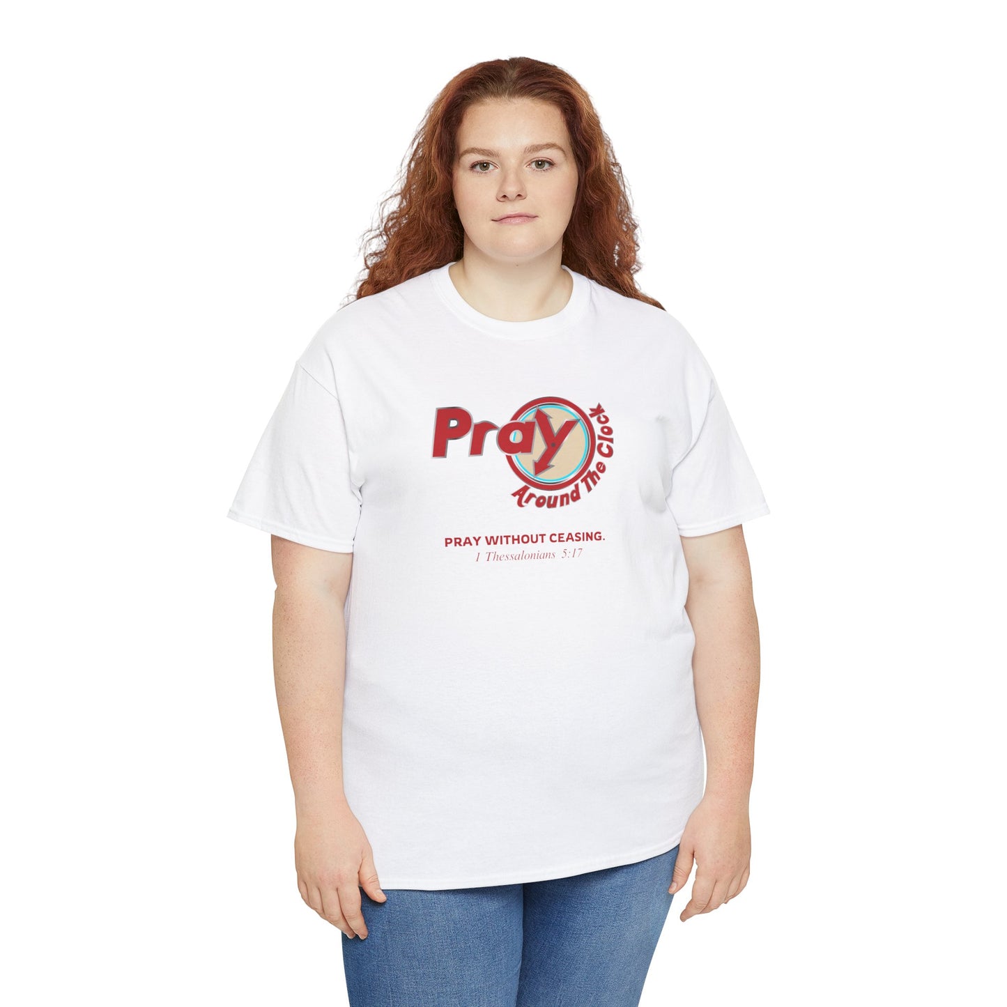 Pray Around the Clock (Colored) - Christian Graphic Women's Cotton Tee | Shop Breaking Curses 101