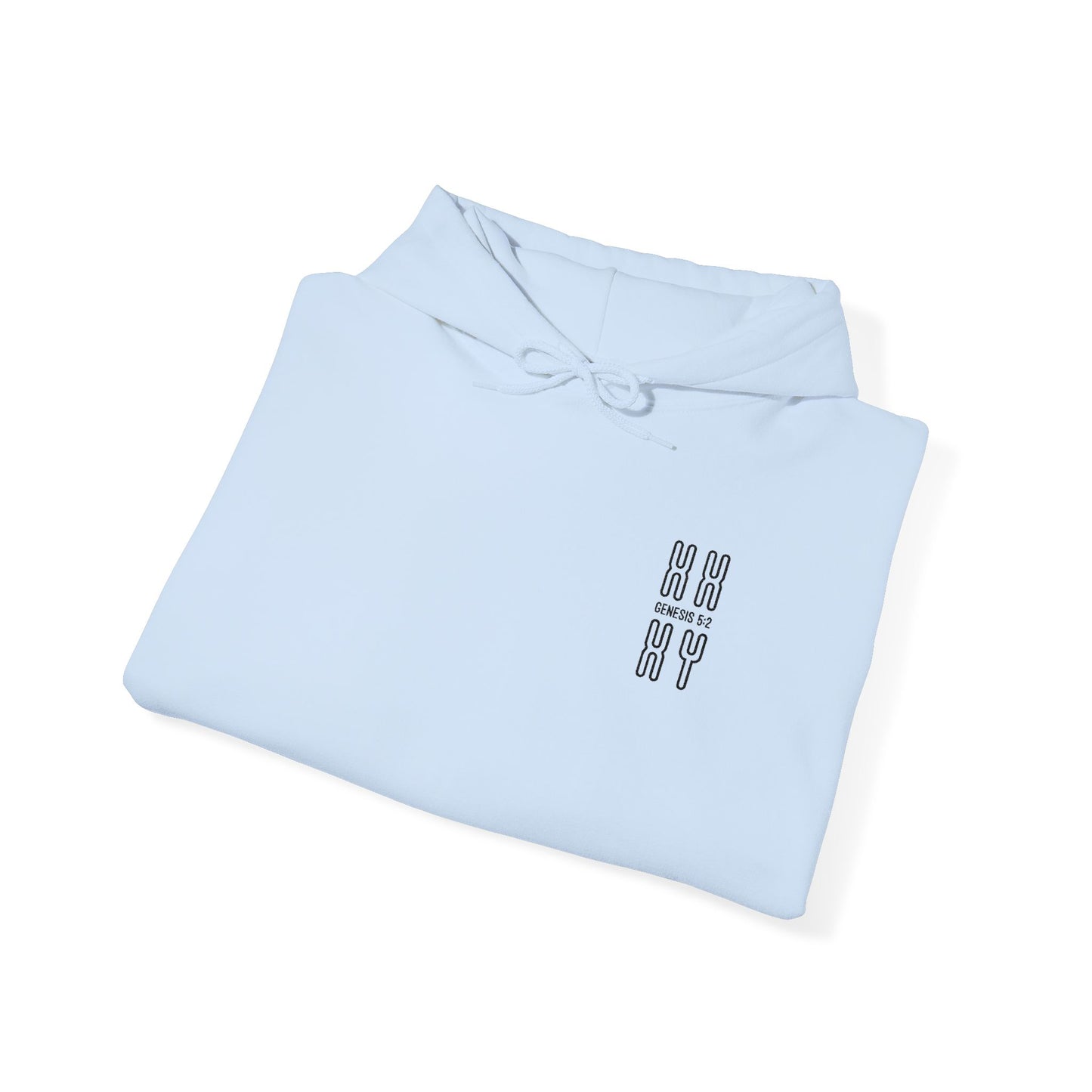 Genesis 5:2 - Embroidered Christian Hooded Sweatshirt