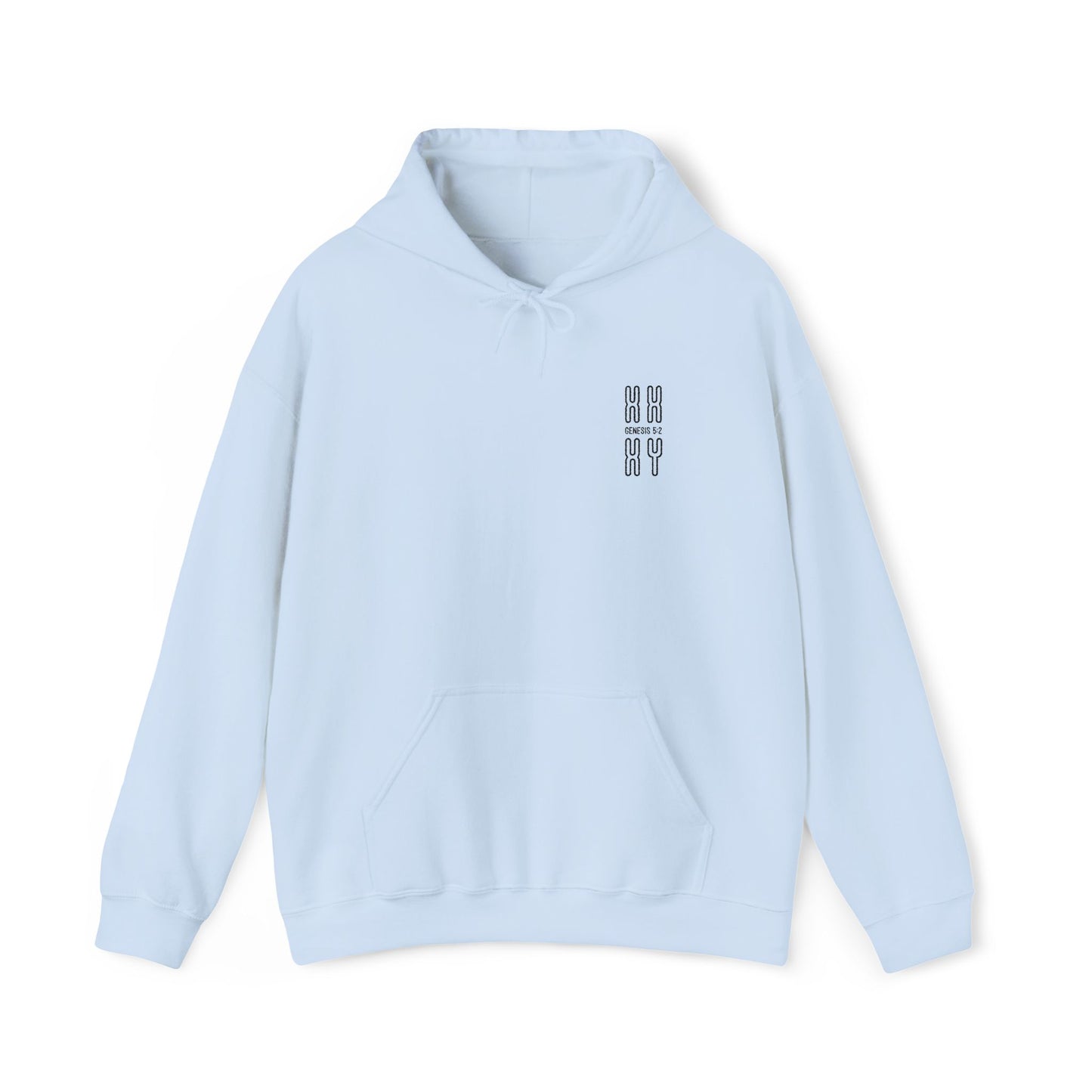Genesis 5:2 - Embroidered Christian Hooded Sweatshirt