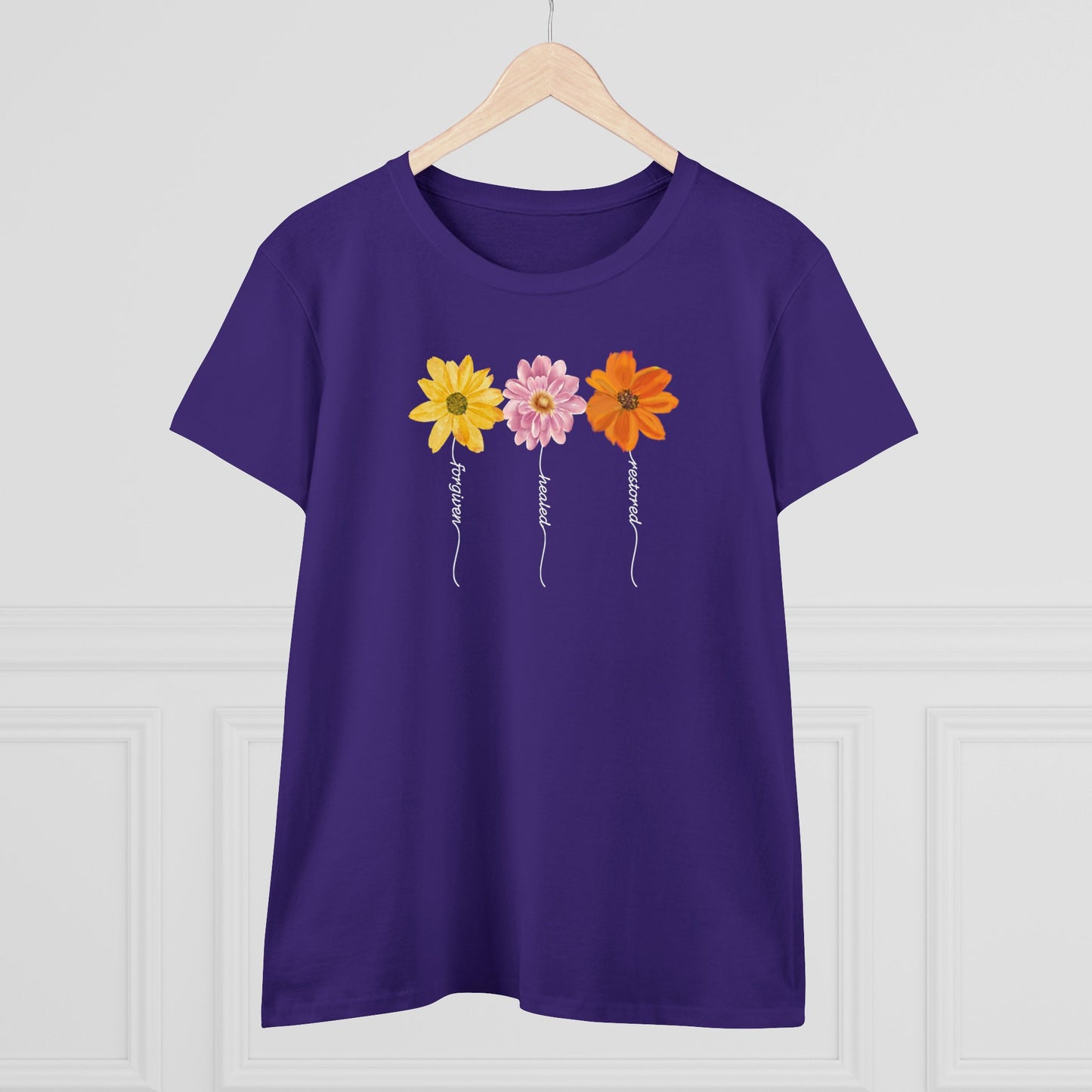 "Forgiven, Healed, Restored" Mother's Day - Women's Graphic Cotton Tee | Shop Breaking Curses 101