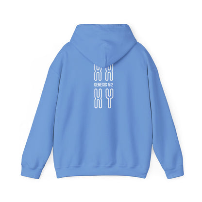Genesis 5:2 - Christian Heavy Blend™ Hooded Sweatshirt | Breaking Curses 101