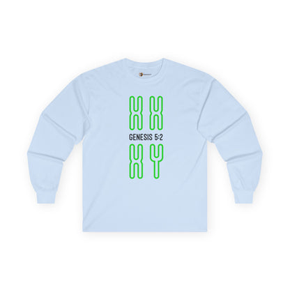Genesis 5:2 - Bible Verse Graphic Cotton Long Sleeve Tee | Shop Breaking Curses 101