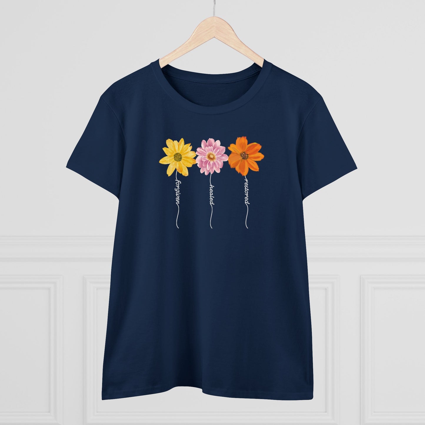 "Forgiven, Healed, Restored" Mother's Day - Women's Graphic Cotton Tee | Shop Breaking Curses 101