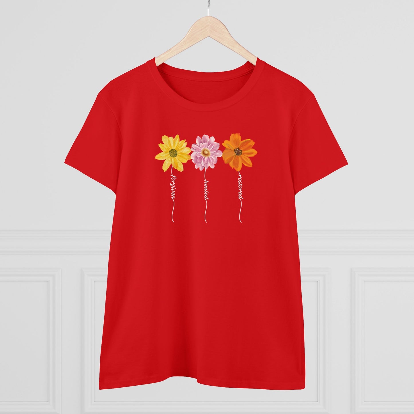 "Forgiven, Healed, Restored" Mother's Day - Women's Graphic Cotton Tee | Shop Breaking Curses 101