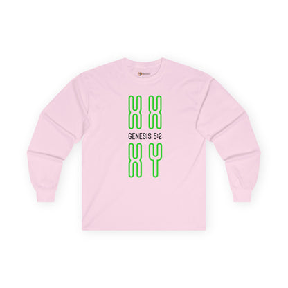 Genesis 5:2 - Bible Verse Graphic Cotton Long Sleeve Tee | Shop Breaking Curses 101