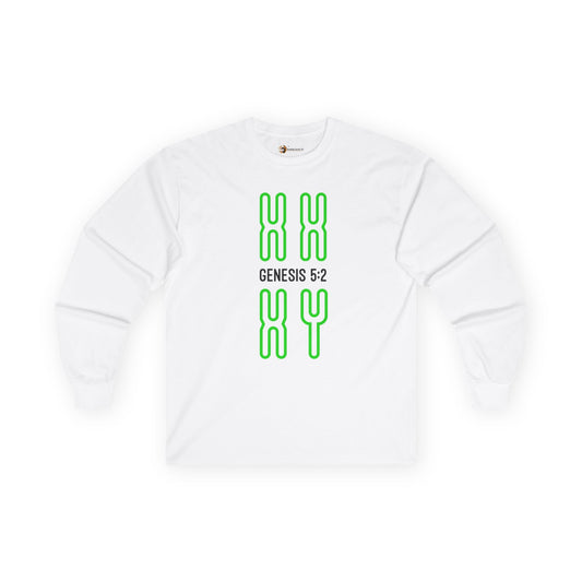 Genesis 5:2 - Bible Verse Graphic Cotton Long Sleeve Tee | Shop Breaking Curses 101