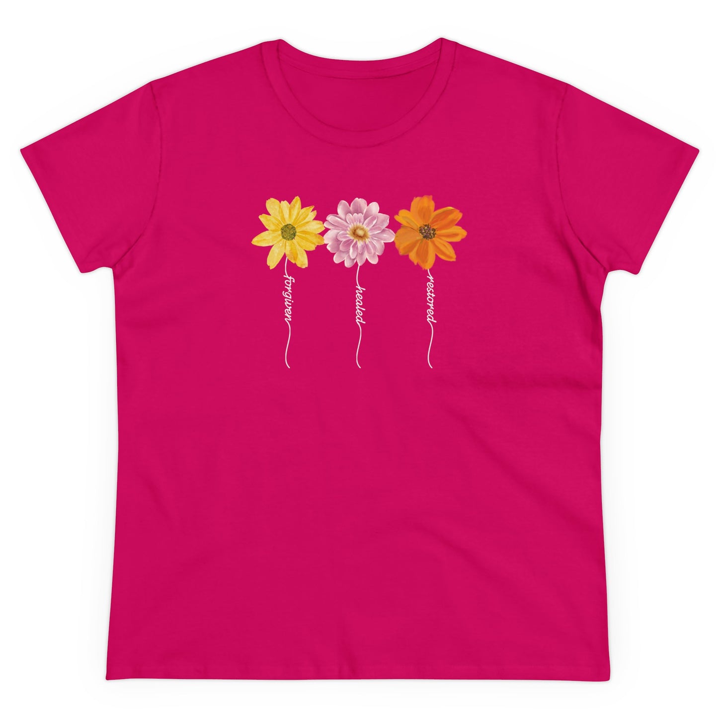 "Forgiven, Healed, Restored" Mother's Day - Women's Graphic Cotton Tee | Shop Breaking Curses 101